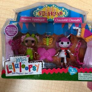 Lalaloopsy Mini Dolls Lot Princess Saffron Blossom Flowerpot and  Book  2013